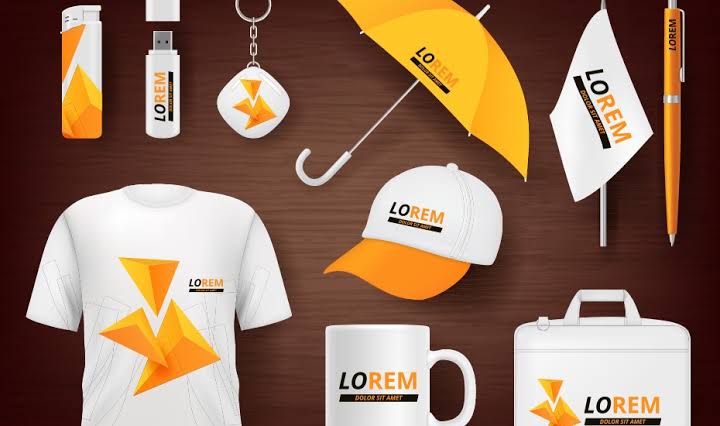 Branded merchandise mockup design